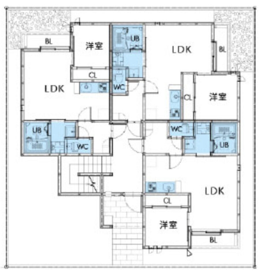 アイケンアパート全室角部屋